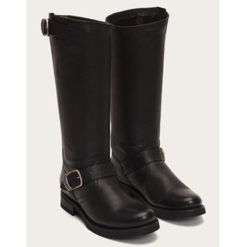 FRYE black leather Veronica Slouch riding boots 6